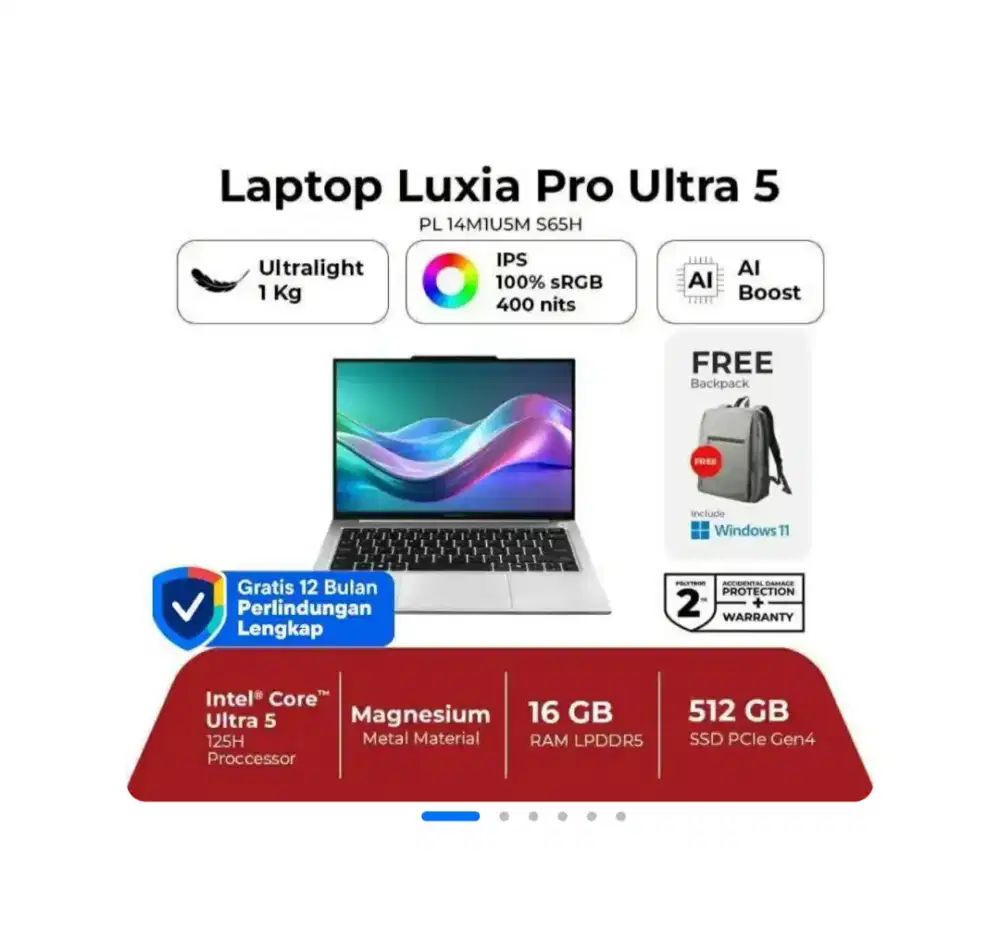 Laptop Polytron Luxia Pro Ultra 5 (intel core ultra 5/Ram 16GB/512 GB)