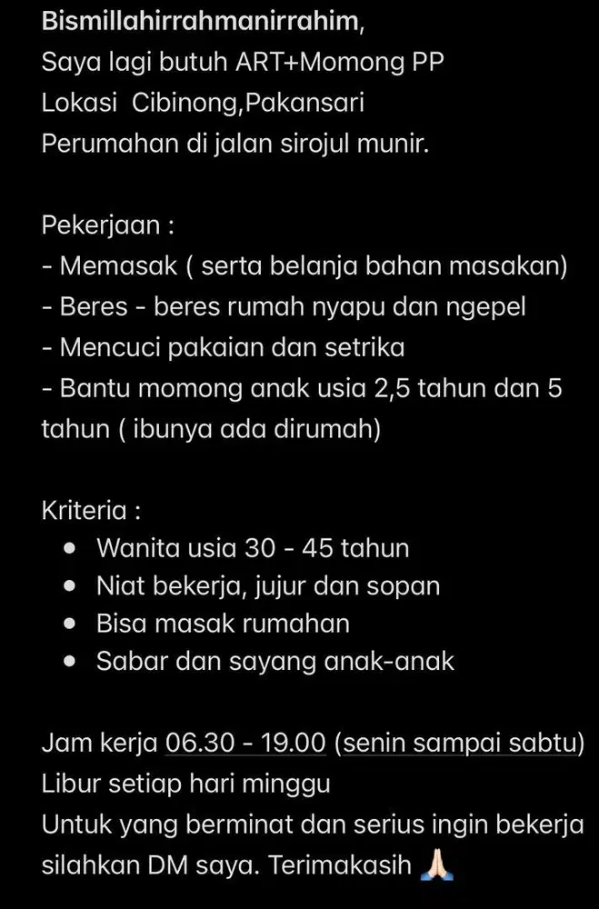 Lowongan Kerja Art + Momong