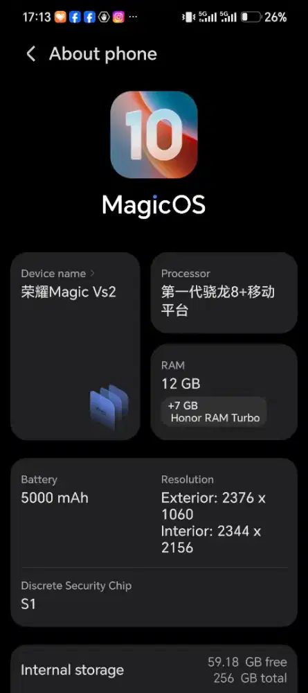 Honor magic VS2 12/256
