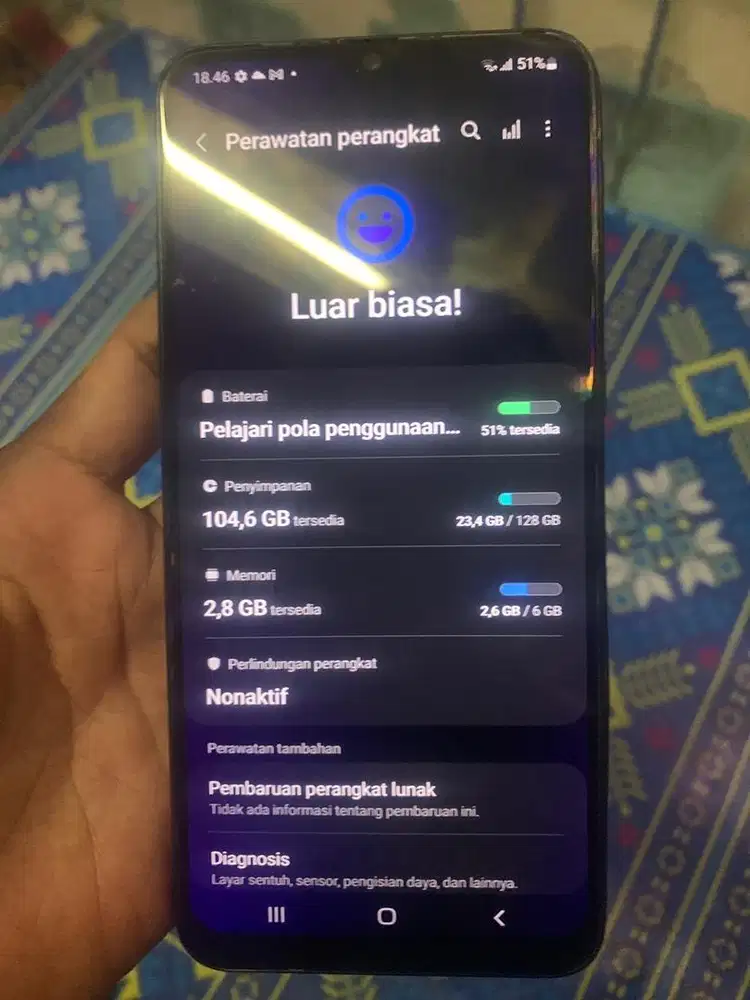 Samsung m31 ram 6/128  pernah ganti lcd