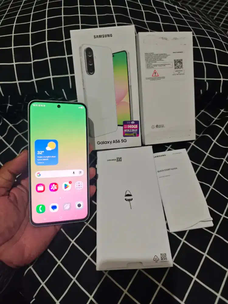 Samsung A56 8/256 fullset mulus No Cable data bisa tt handphone