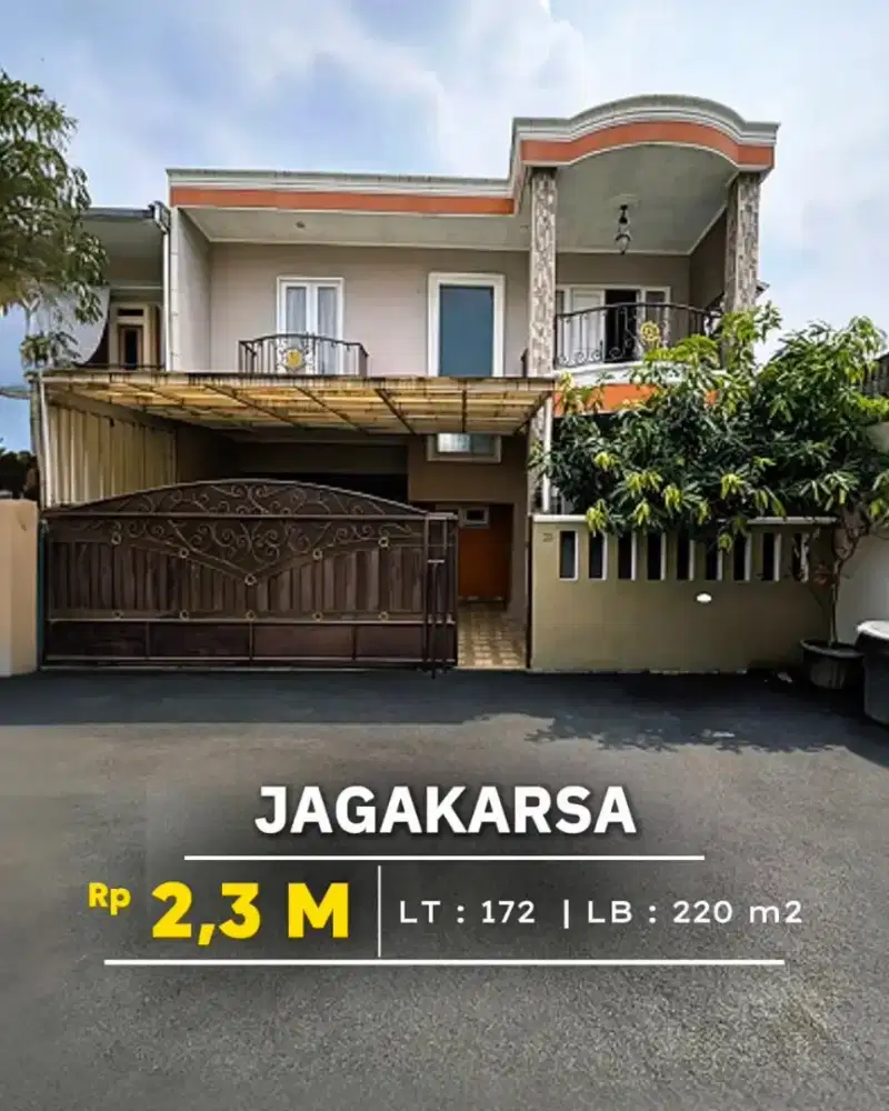 Rumah Jual Cepat Unit Pojok Townhouse Pinggir Jalan Jagakarsa