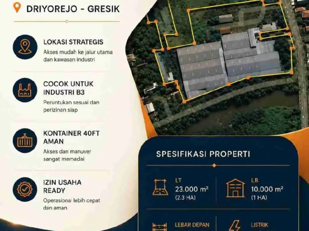 For Sale Gudang EX PABRIK Percetakan Siap Pakai Di Driyorejo - Gresik