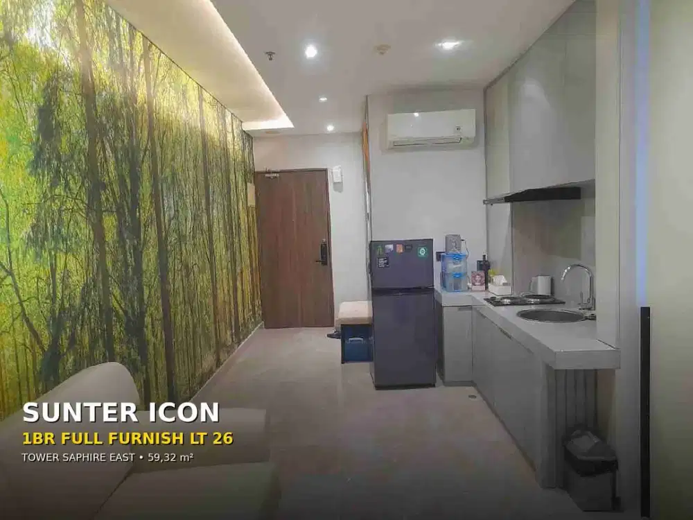 Apartemen Sunter Icon 1BR 59M2 Furnished Lantai 26 Tower Saphire