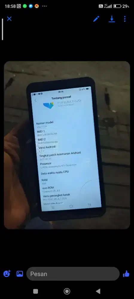 vivo y71  ram 3/32
