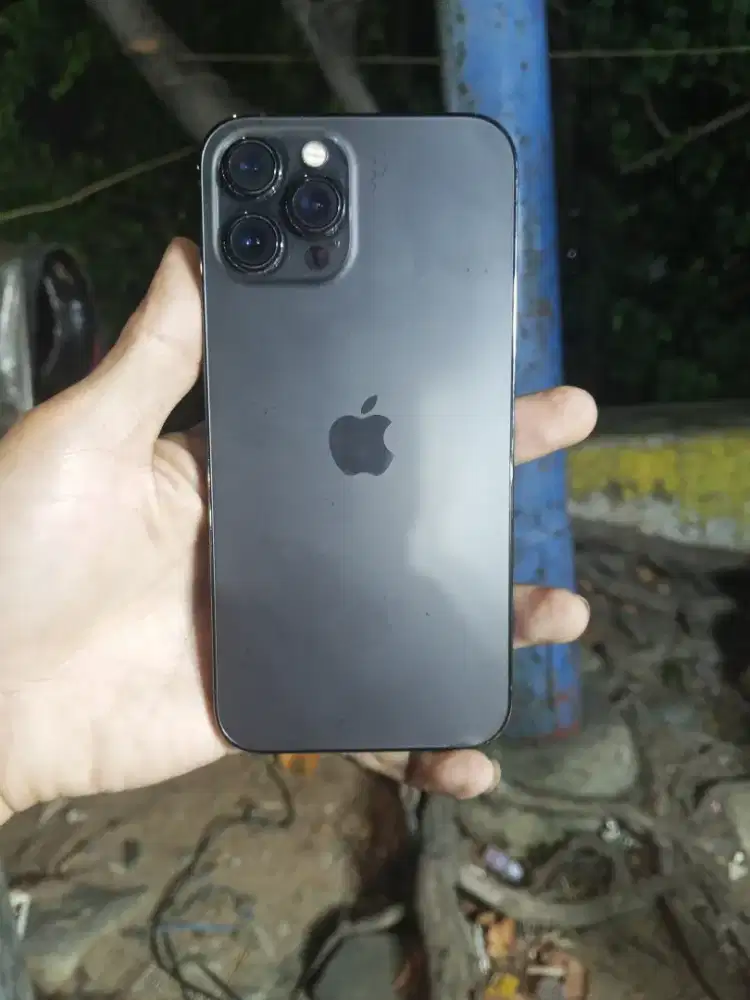 IPHONE 12PM 128GB BEACUKAI BH 73 ORI MULUS NO MINUS FULLSET