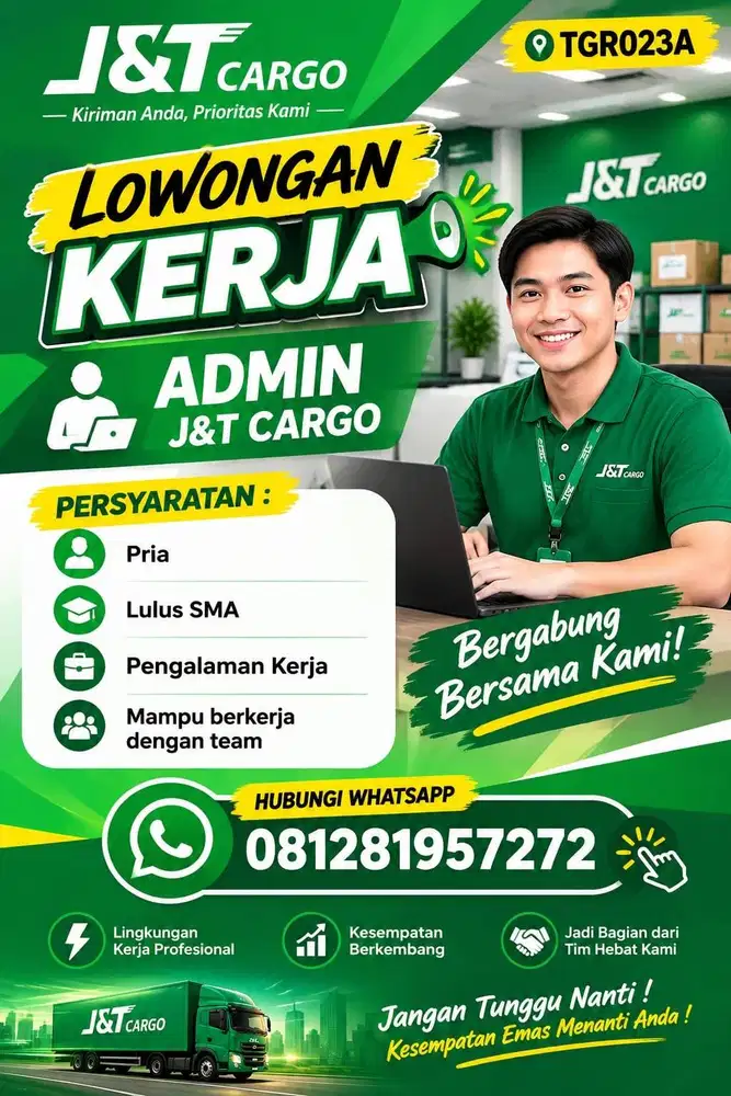 LOWONGAN STAFF ADMIN CS J&T CARGO PRIA