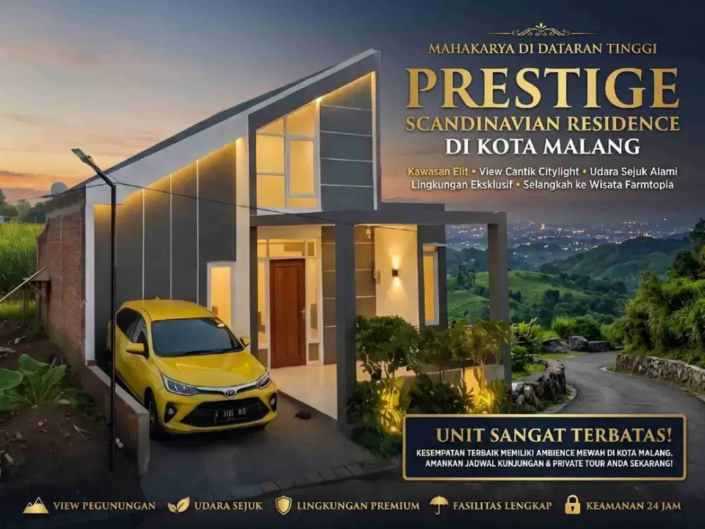 Rumah Dataran Tinggi Kota Malang, Cicilan Flat 1 Jutaan!