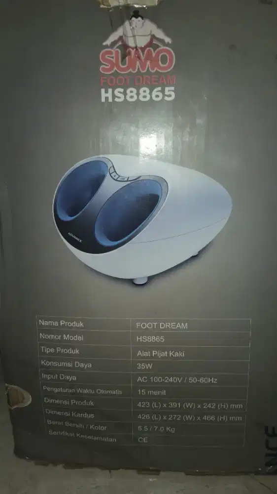 Dijual Alat Pijat Kaki Advance Sumo Foot Dream HS8865