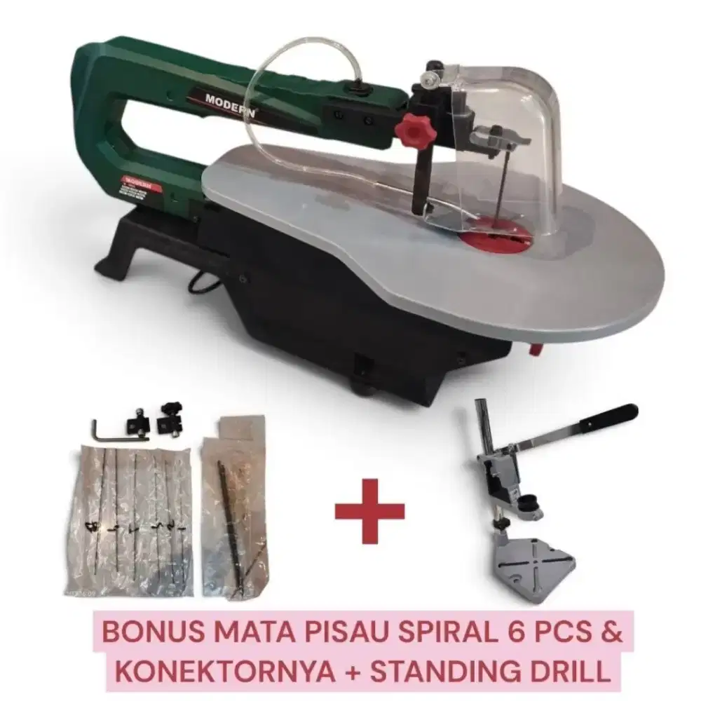 Mesin scrol saw modern, pemotong kayu, akrilik, papan/Gergaji/gerinda