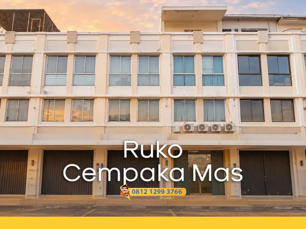 Jual Murah! Ruko Gandeng Cempaka Mas Cempaka Putih 4 Lantai!