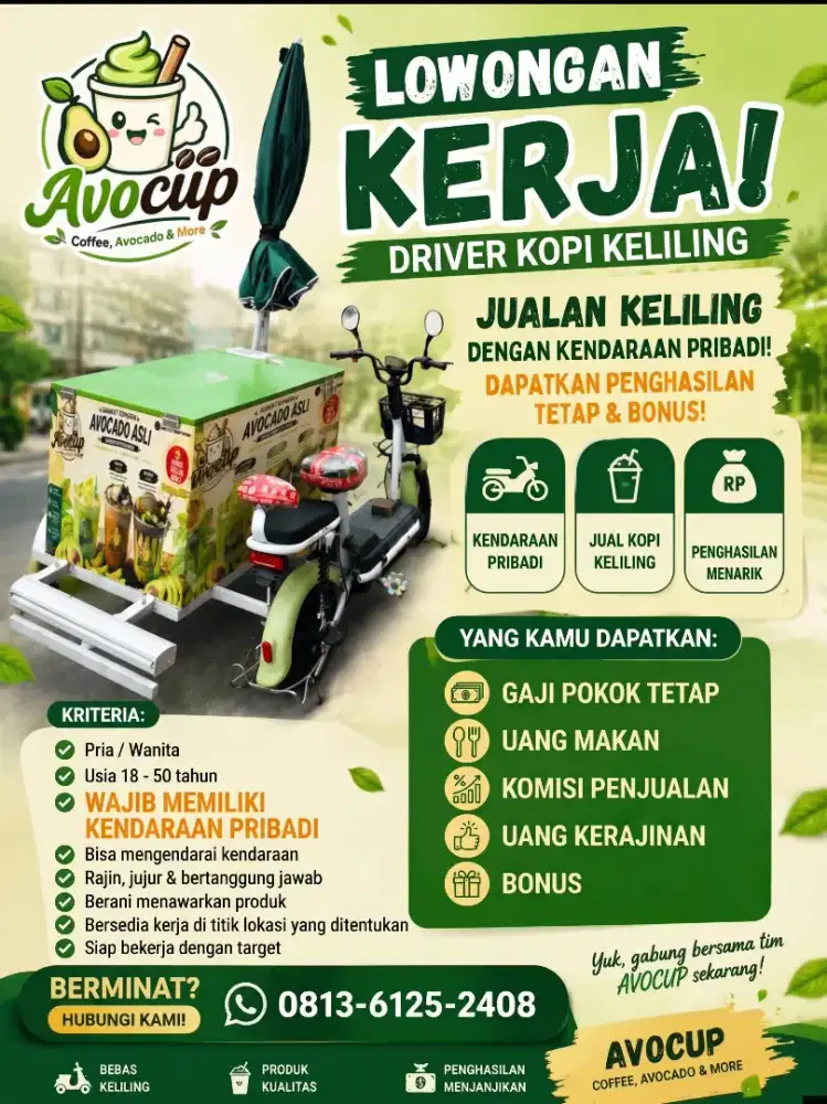 Dibutuhkan penjual kopi keliling (driver kopling)
