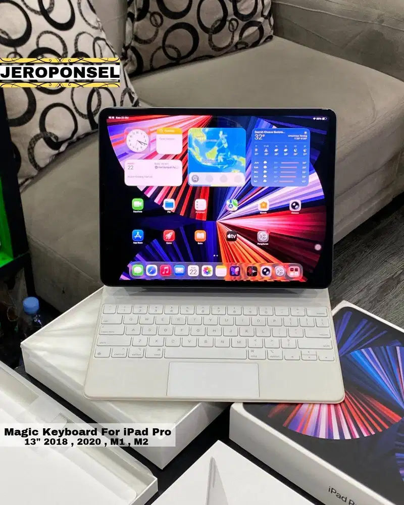 APPLE MAGIC KEYBOARD FOR IPAD PRO 12” 2018 , 2020 , M1 , M2 FULLSET OR