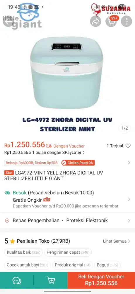 Sterilizer dot botol bayilittle giant mulus normal