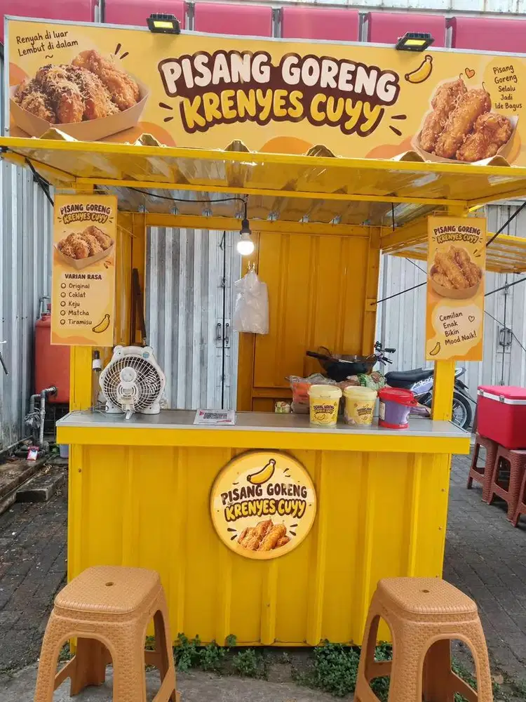 TERMURAH! Booth Container Mulus Cocok untuk Usaha Ukuran 150x120x200