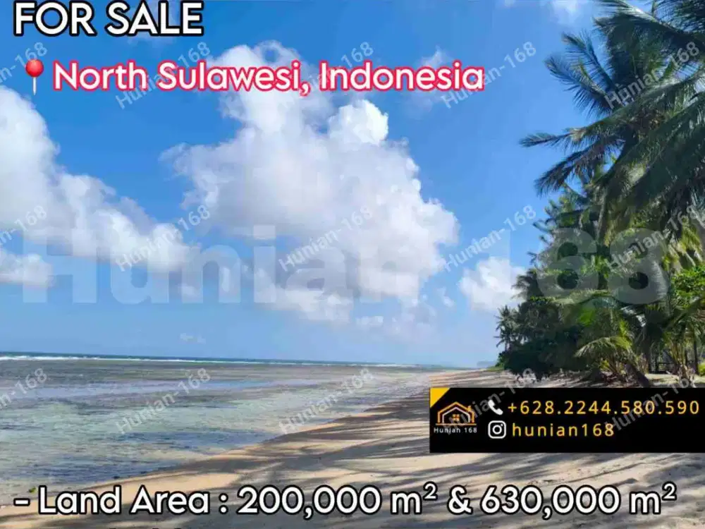 Tanah Pinggir Pantai Manado Sulawesi Utara Indonesia Pulau Pribadi Pesisir Minahasa Likupang Tebing Bali Land For Sale Beachfront Cliffront Coastal Island Private