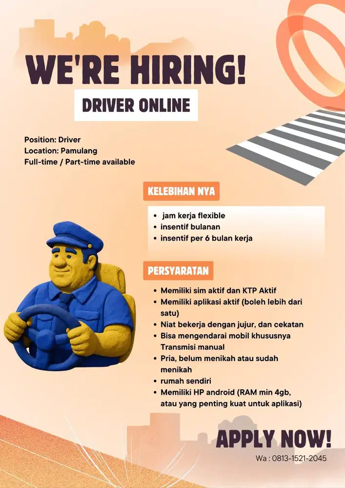 Loker driver aplikasi online