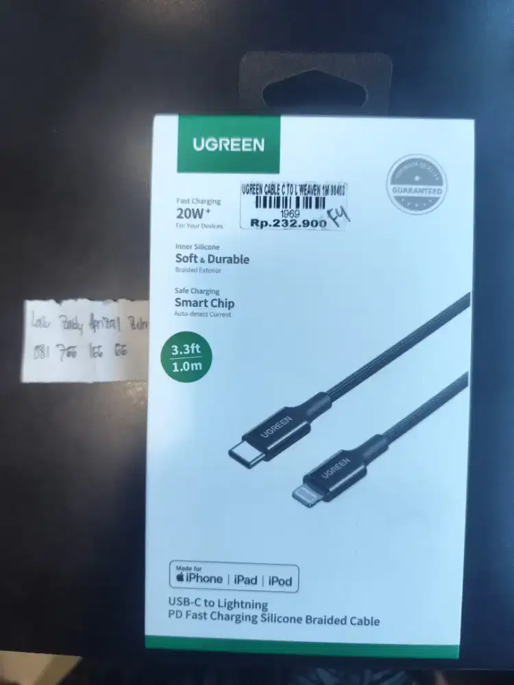UGREEN CABLE C TO L WEAVEN 1M 90493