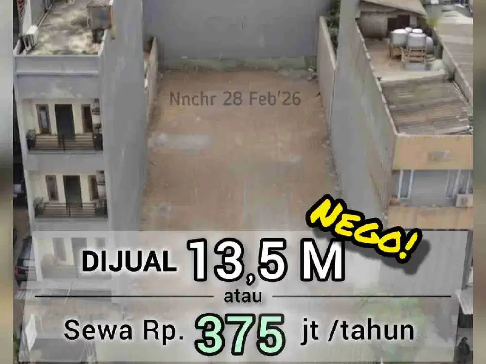 DIJUAL TANAH KAVLING BAGUS 12x25 TANJUNG DUREN RAYA, Jakarta Barat
