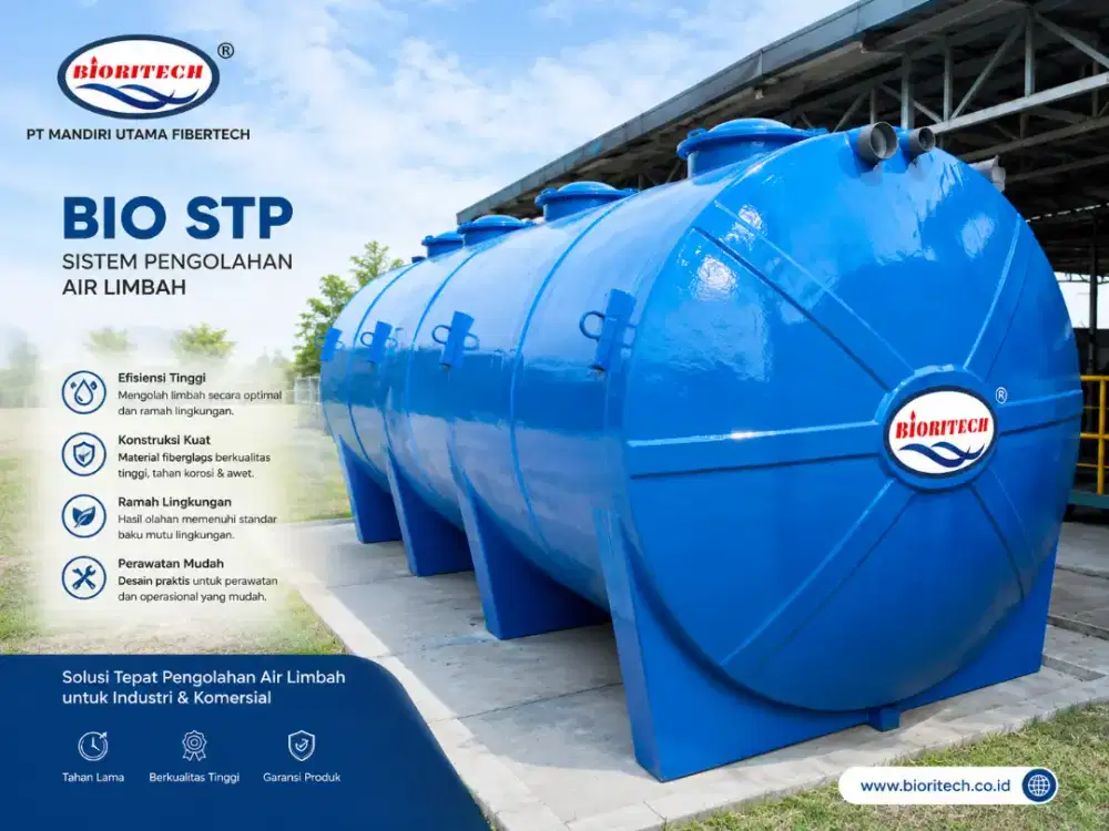 STP IPAL Biofilter FRP Tangki Pengolahan Limbah Custom BIORITECH