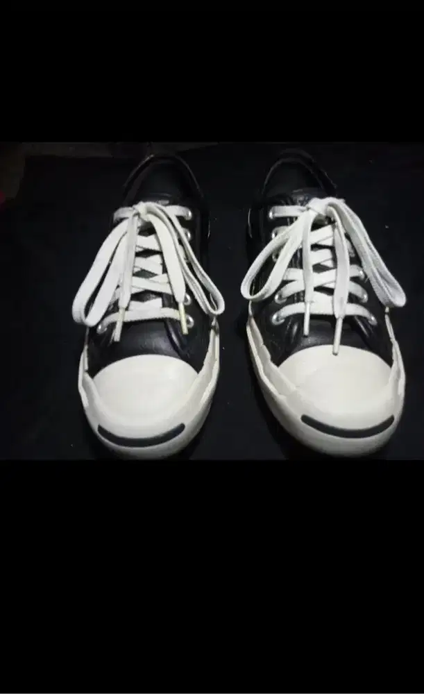 CONVERSE 1S962C converse jack Purcell leather black (kulit asli(