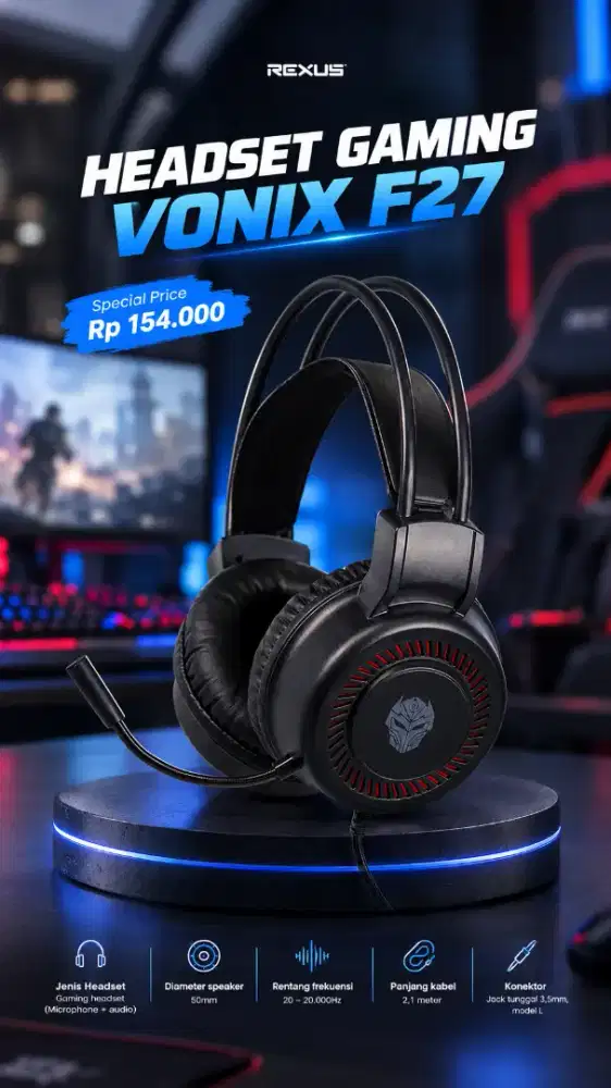 Headset gaming recus vonix F27
