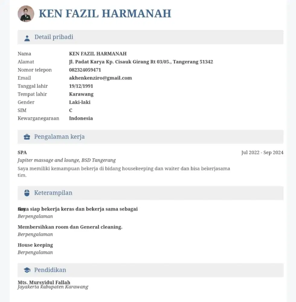 Mencari lowongan pekerjaan house keeping/office boy