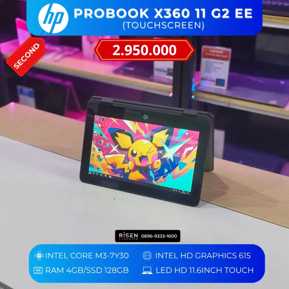 HP PROBOOK X360 11 G2 EE TOUCHSCREEN Core M3-7Y30 4/128GB HD 11,6Inch