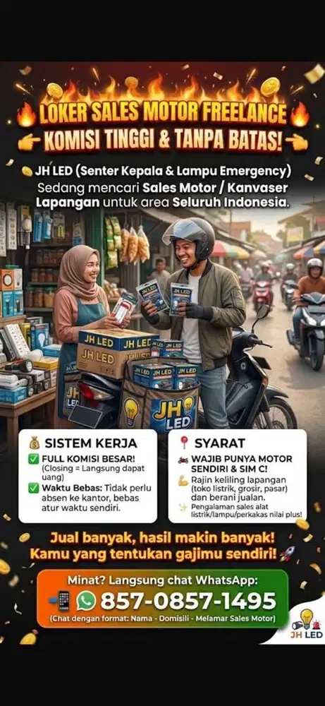 Dibutuhkan sales sebanyak-banyaknya