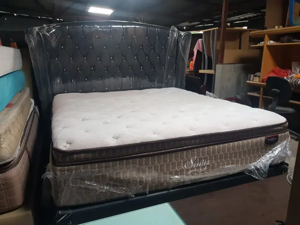 SPRINGBED FLORANCE TYPE SISILIA 180X200 FULL SET KONDISI BEKAS 90%