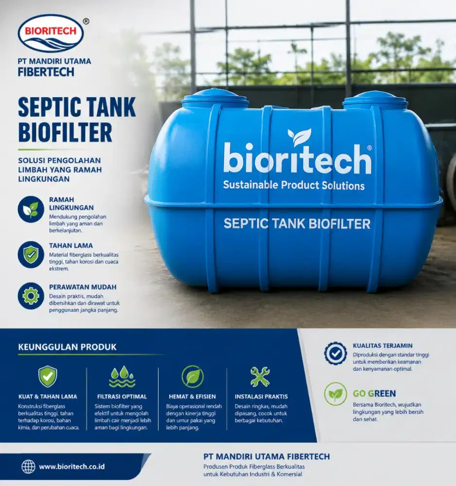 Septic Tank/Septictank/Biofilter/Tangki Septik/FRP 500L BIORITECH