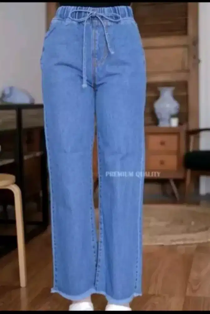 Clana jeans premium rawis biru