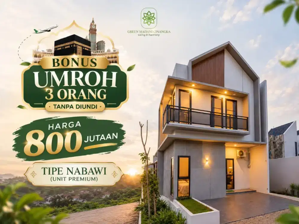 Hunian Islami Premium 2 lantai di Cinangka