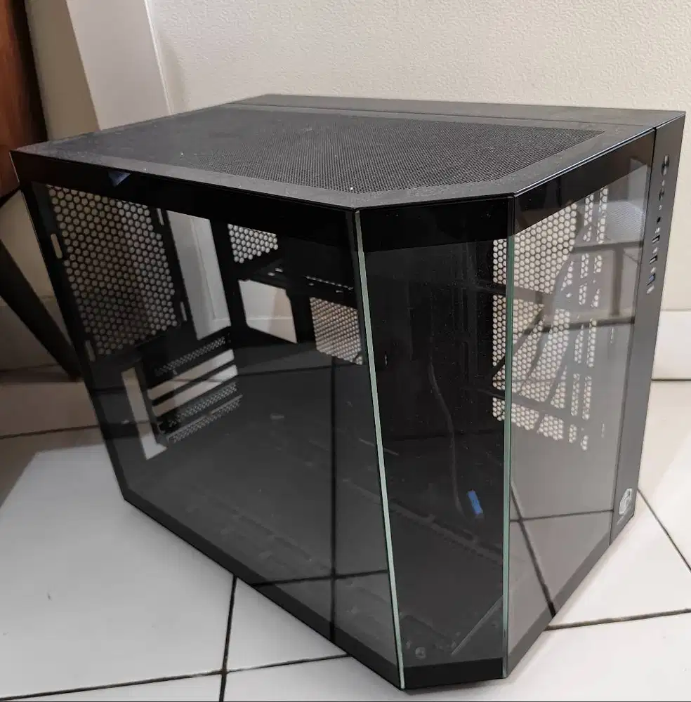 Case Casing PC Komputer Cube Gaming Aqua Tank Dual Chamber