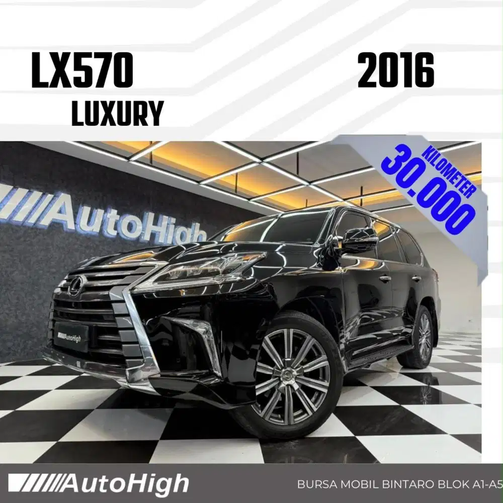 DP10% [Km30.000] LX570 Luxury 2016 Black / LX 570 Reg 2018 #AUTOHIGH