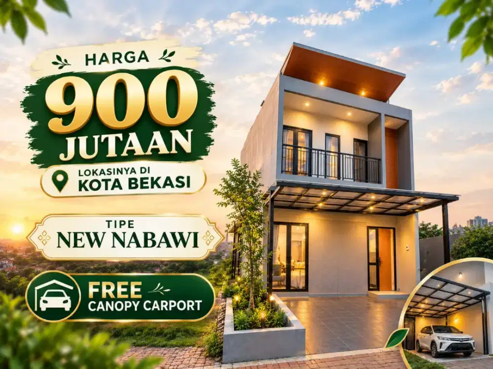 Rumah Islami 2 lantai dekat Stasiun Bekasi