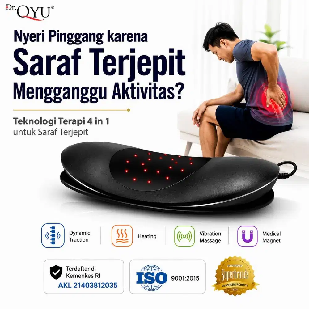 Dr. QYU Lumbar Traction Device - Terapi Pijat Original