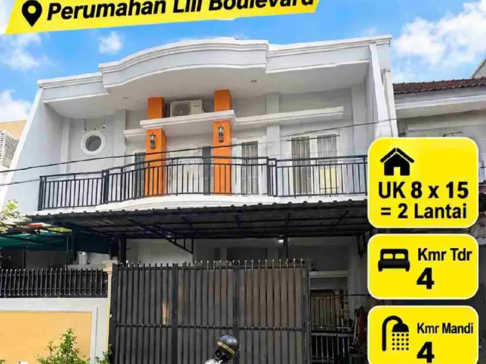 Dijual Rumah 2 lantai di Perumahan Lili Boulevard Makassar