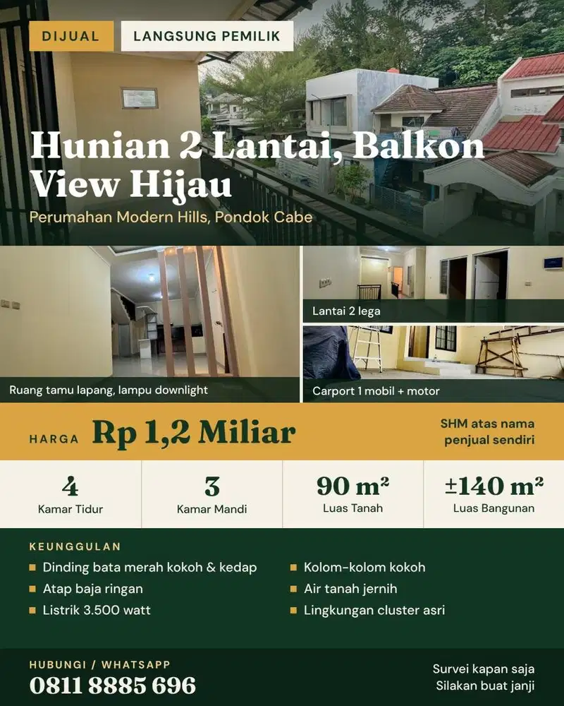 Jual Cepat Rumah Modern Hill