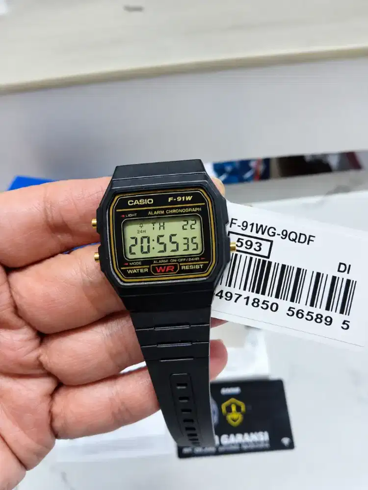 Casio F-91WG-9QDF General Digital Orange Black Original New NOS