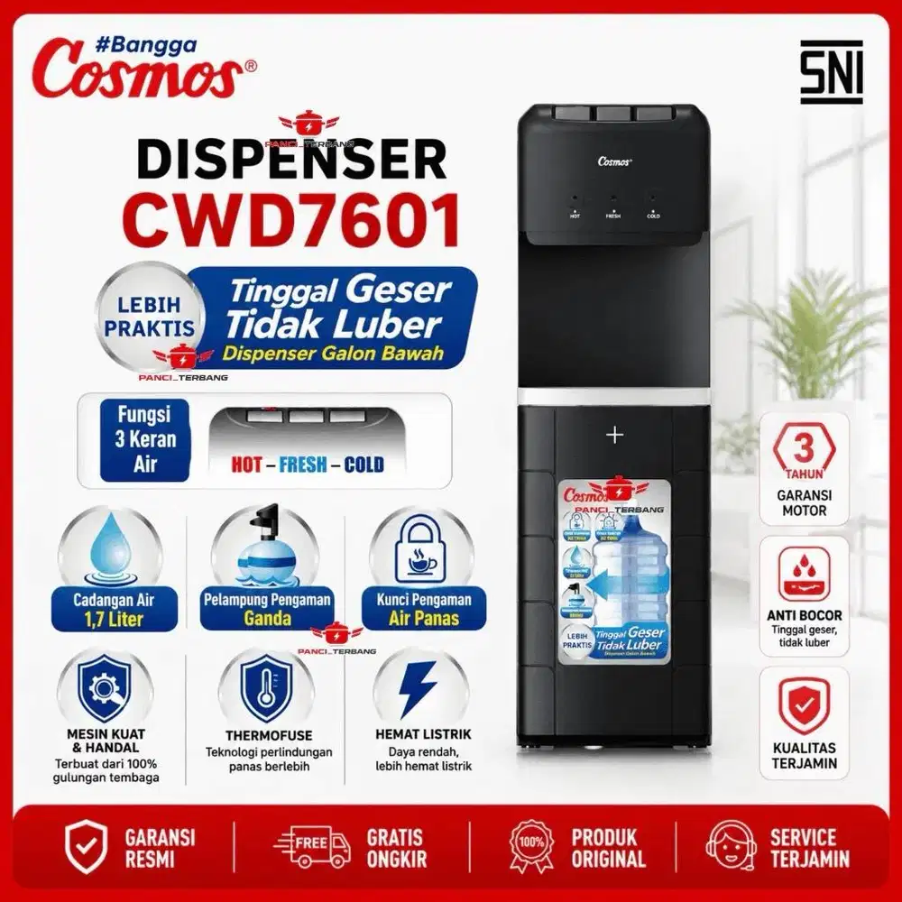 New Smart Standing Water Dispenser COSMOS GALON BAWAH 3kran