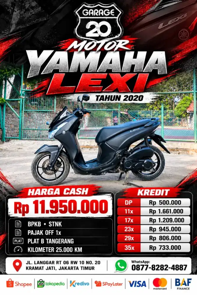 Yamaha Lexi 125cc Bluecore Aks SSS
Tahun 2020