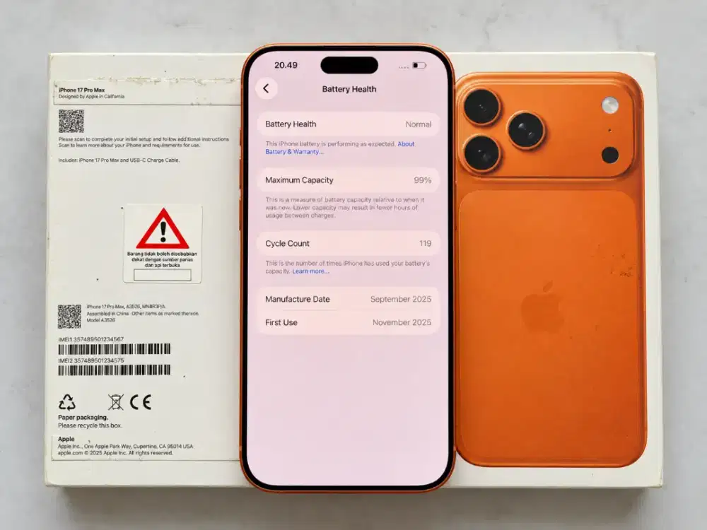 IPhone 17 ProMax 512GB i Box Second Like New