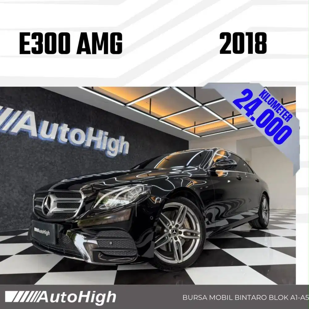 DP10% [Km24.000] E300 AMG 2018 Black Reg 2017 #AUTOHIGH