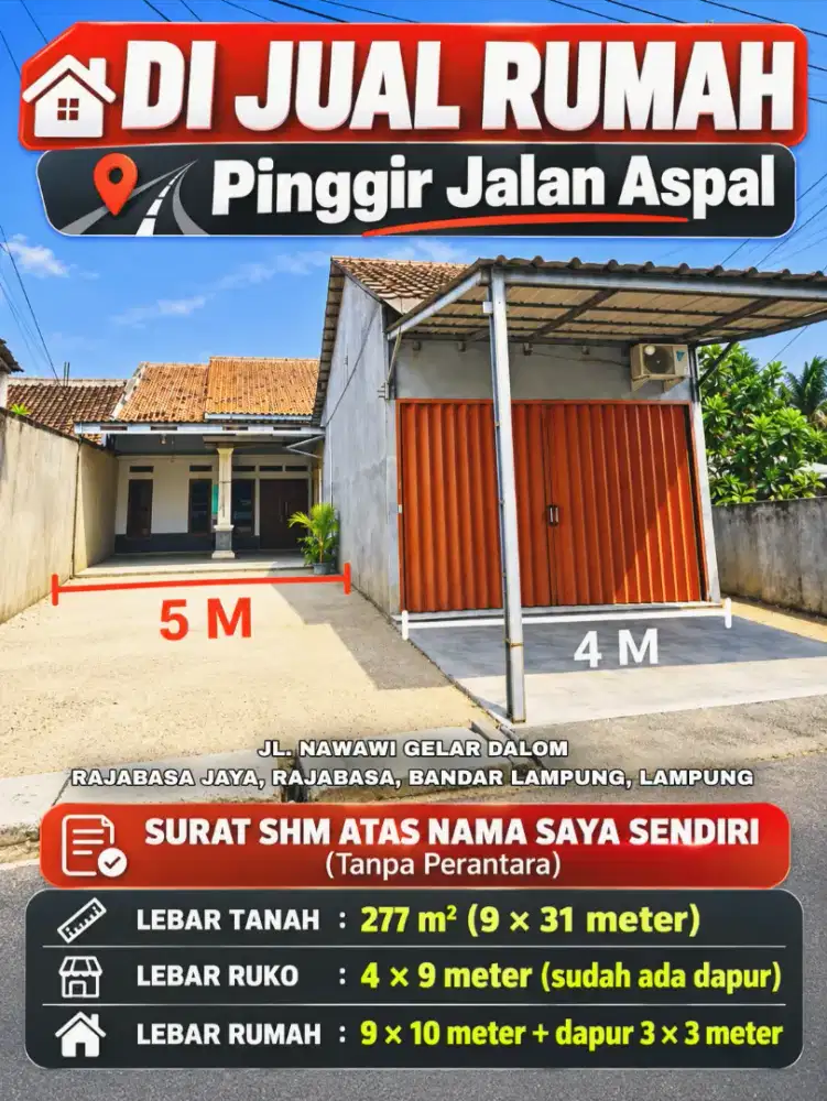 Rumah Pribadi Rajabasa Jaya Bandar Lampung
