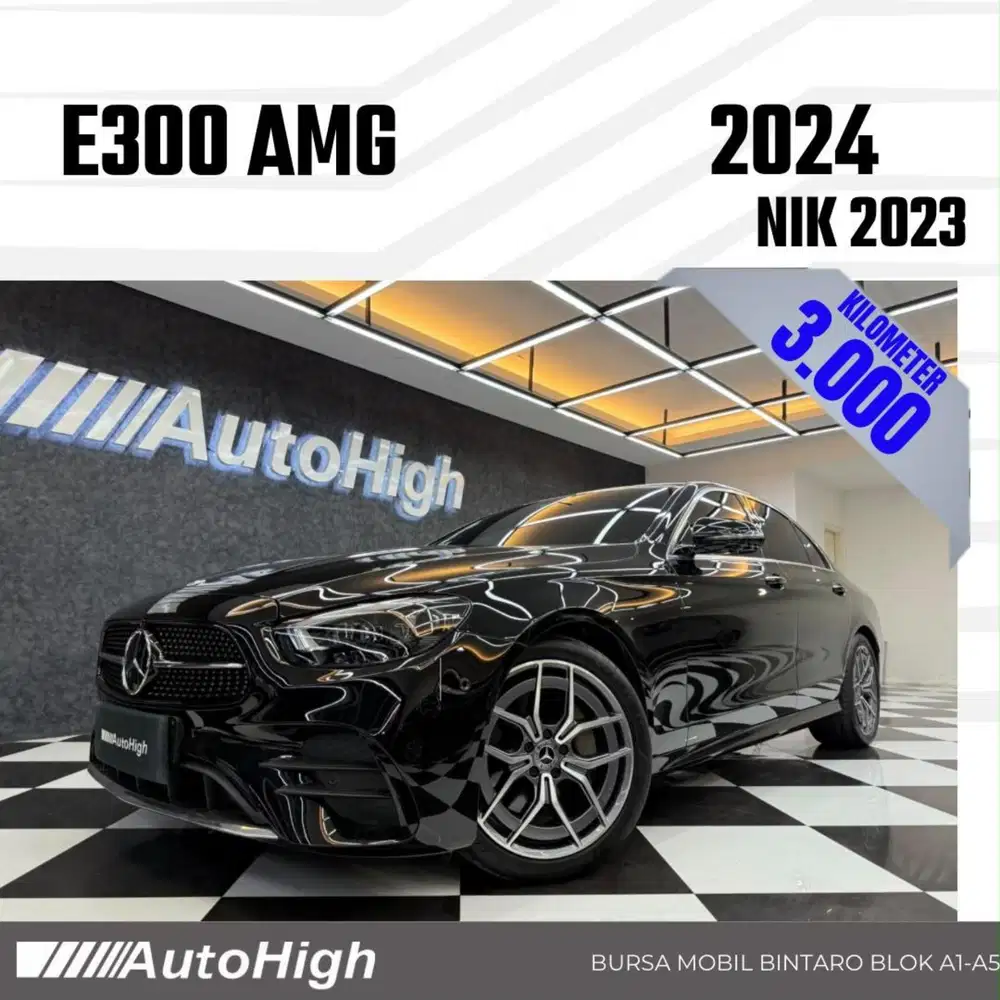 DP10% [Km3.000] E300 AMG 2023 Black Reg 2024 #AUTOHIGH