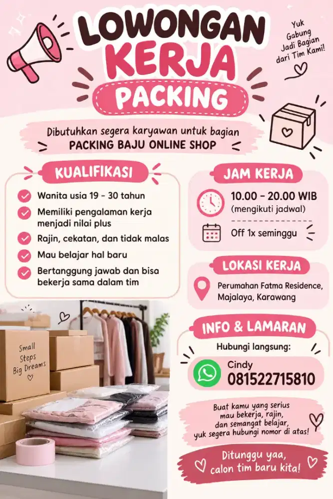 lowongan kerja packing online