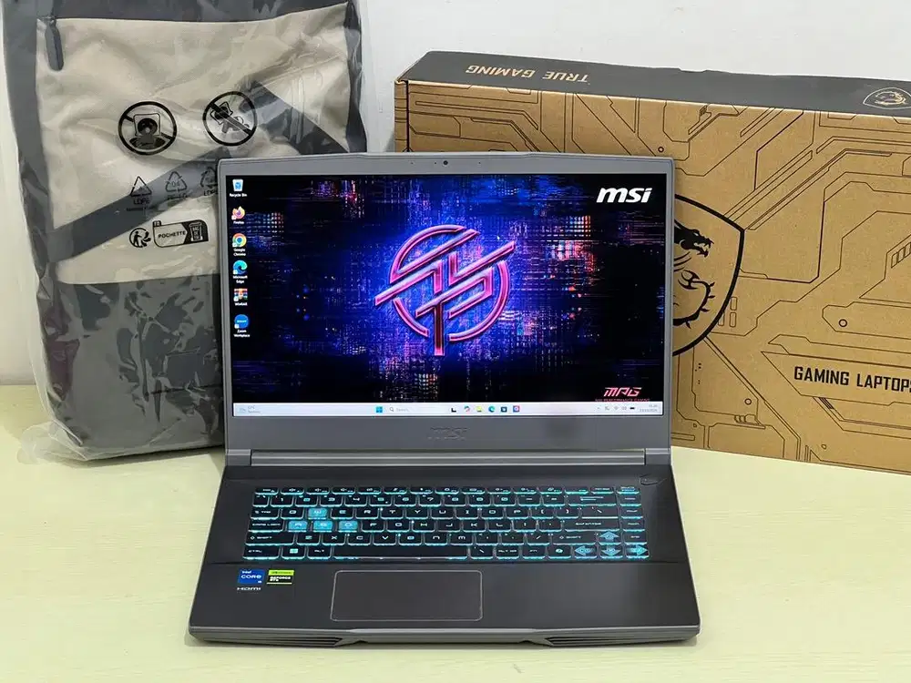 MSI Thin 15 i5-12450H RAM 16 SSD 512 RTX 2050 Like New Fullset Garansi