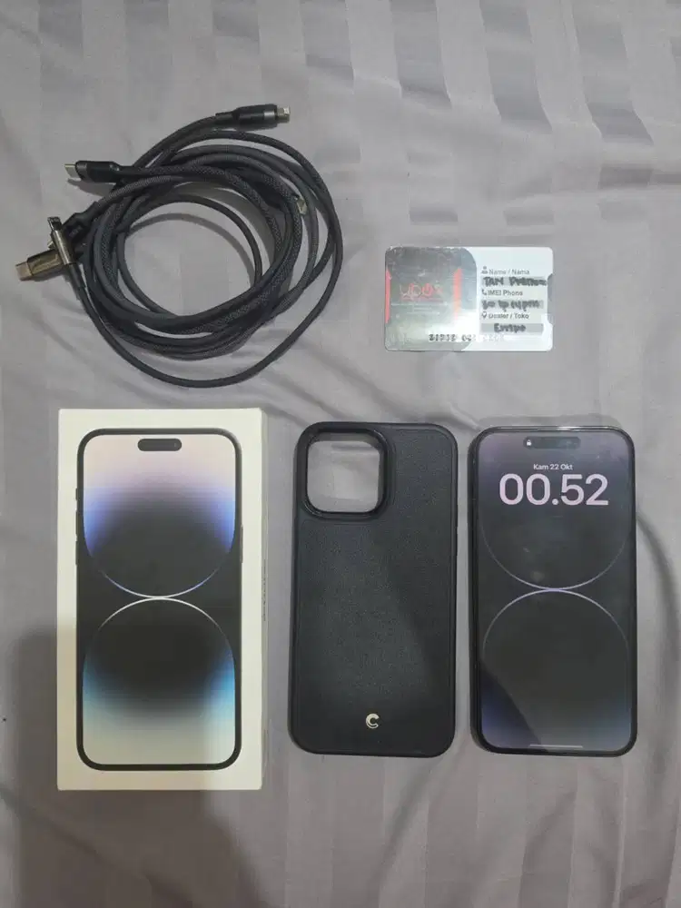 iPhone 14 Pro Max 256GB Space Black Resmi Indo (Kode ID/A )