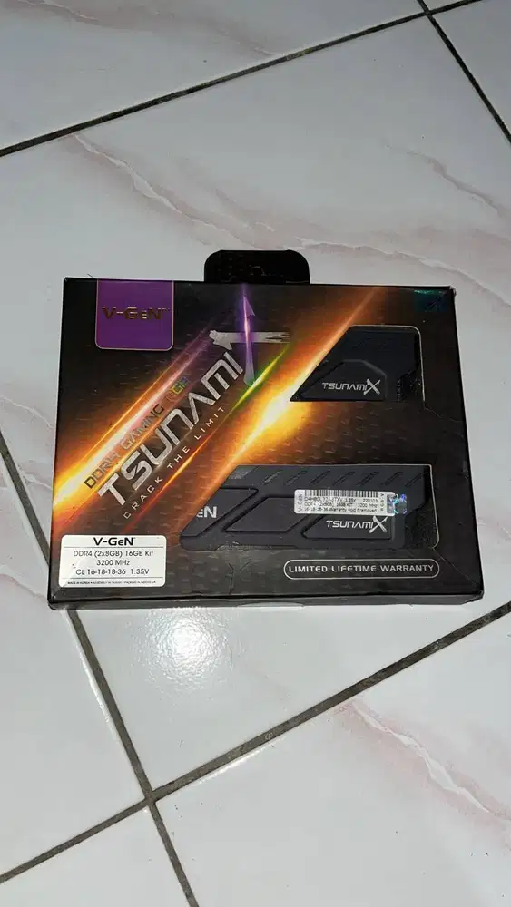 RAM Memory VGEN / V-GeN TSUNAMI DDR4 16GB-3200 RGB CL 16 1.35V (8GBX2)